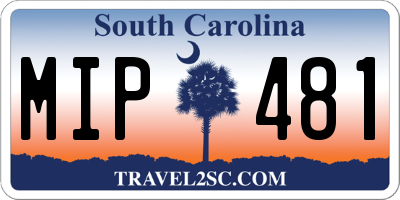 SC license plate MIP481