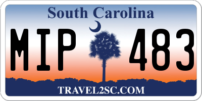 SC license plate MIP483