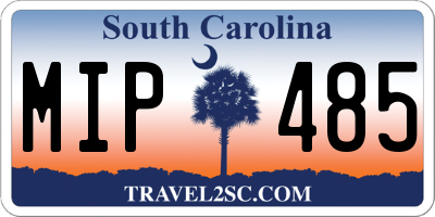SC license plate MIP485