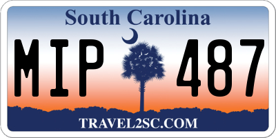 SC license plate MIP487
