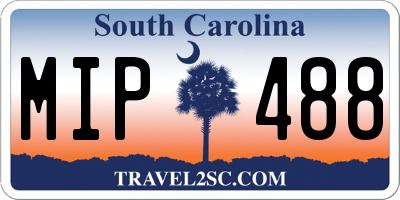 SC license plate MIP488