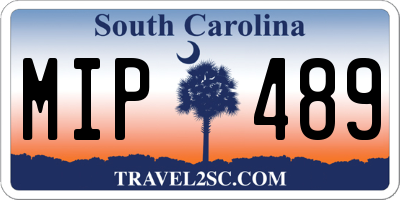 SC license plate MIP489