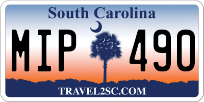 SC license plate MIP490