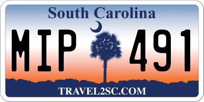 SC license plate MIP491