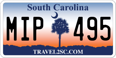 SC license plate MIP495