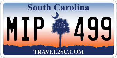 SC license plate MIP499