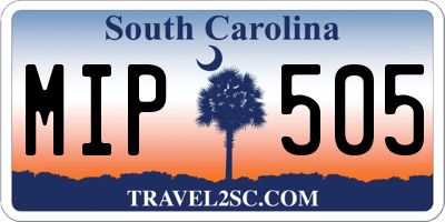 SC license plate MIP505