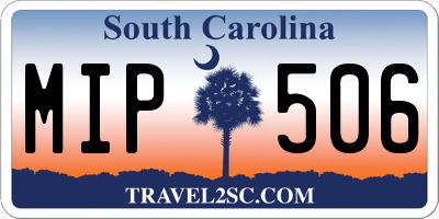 SC license plate MIP506