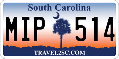 SC license plate MIP514