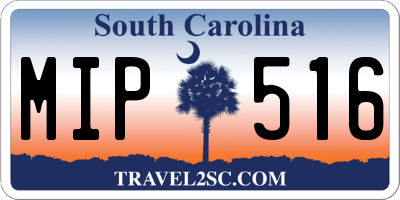 SC license plate MIP516