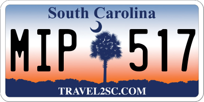 SC license plate MIP517