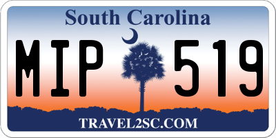 SC license plate MIP519