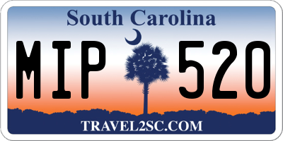 SC license plate MIP520