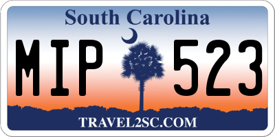 SC license plate MIP523