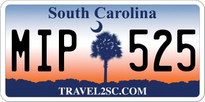 SC license plate MIP525