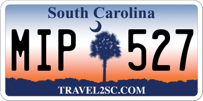 SC license plate MIP527