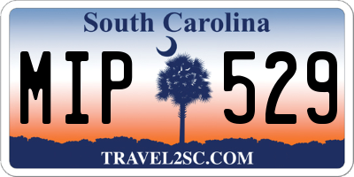 SC license plate MIP529
