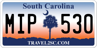 SC license plate MIP530