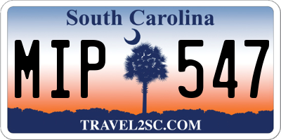 SC license plate MIP547