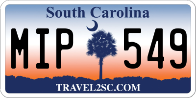 SC license plate MIP549