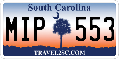 SC license plate MIP553