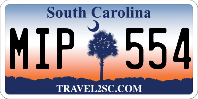 SC license plate MIP554