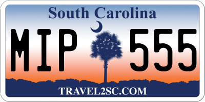 SC license plate MIP555