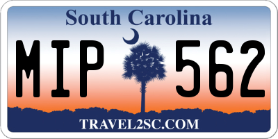 SC license plate MIP562