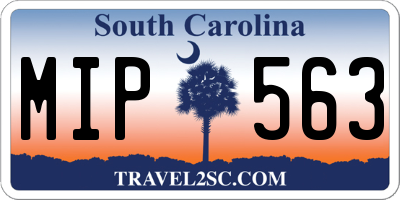 SC license plate MIP563