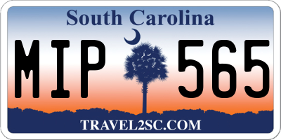 SC license plate MIP565