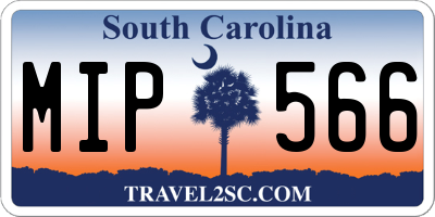 SC license plate MIP566