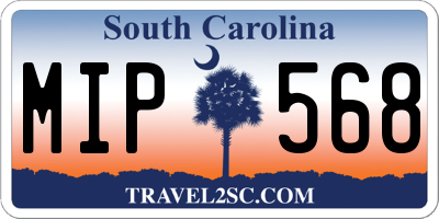 SC license plate MIP568