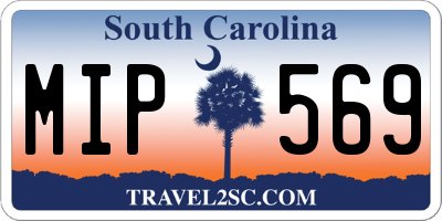 SC license plate MIP569