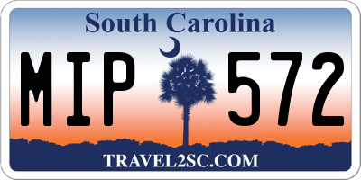SC license plate MIP572