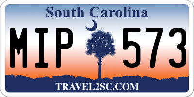 SC license plate MIP573