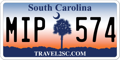 SC license plate MIP574