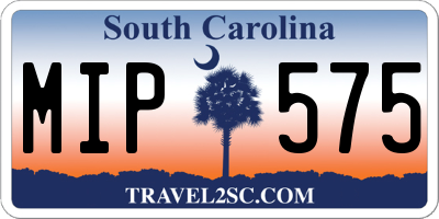 SC license plate MIP575