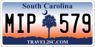 SC license plate MIP579