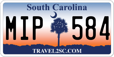 SC license plate MIP584