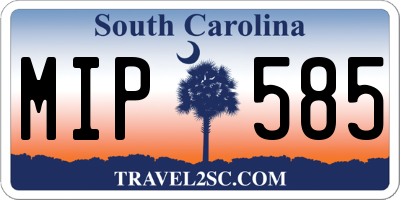 SC license plate MIP585