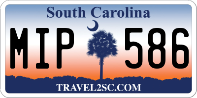 SC license plate MIP586