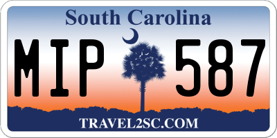 SC license plate MIP587