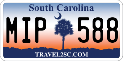 SC license plate MIP588