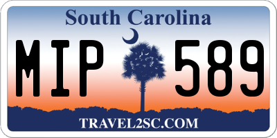 SC license plate MIP589