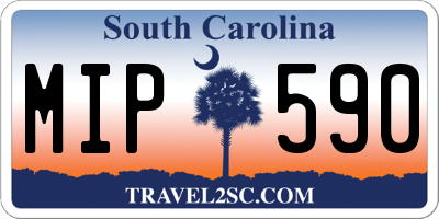 SC license plate MIP590