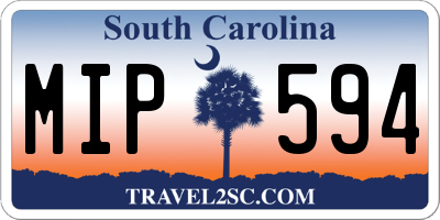 SC license plate MIP594