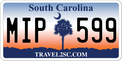 SC license plate MIP599