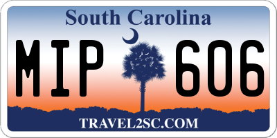 SC license plate MIP606