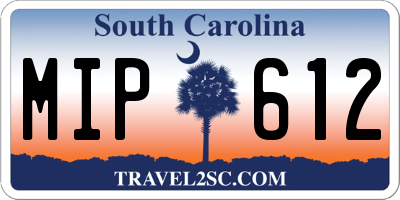 SC license plate MIP612