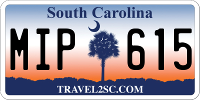 SC license plate MIP615